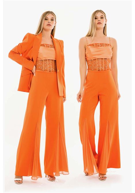 Tailleur 3 pezzi con pantalone palazzo BAGATELLE | Abiti | ATYKA JK0207ARANCIO